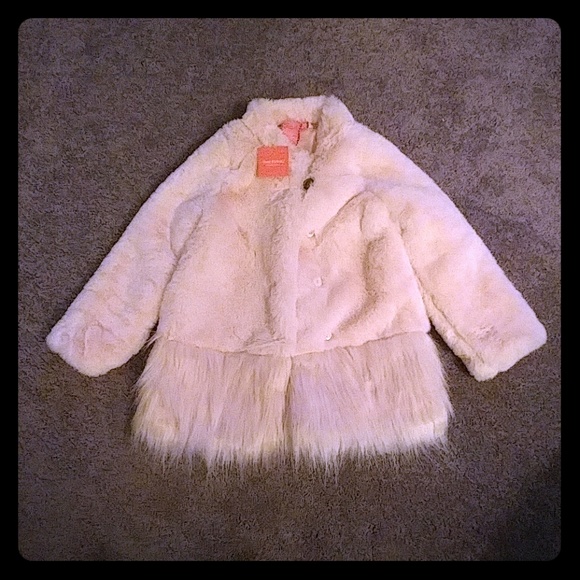 girls pink fur coat